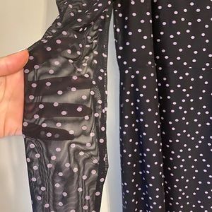 Sheer with Slip Underneath Black Polkadot  Dress